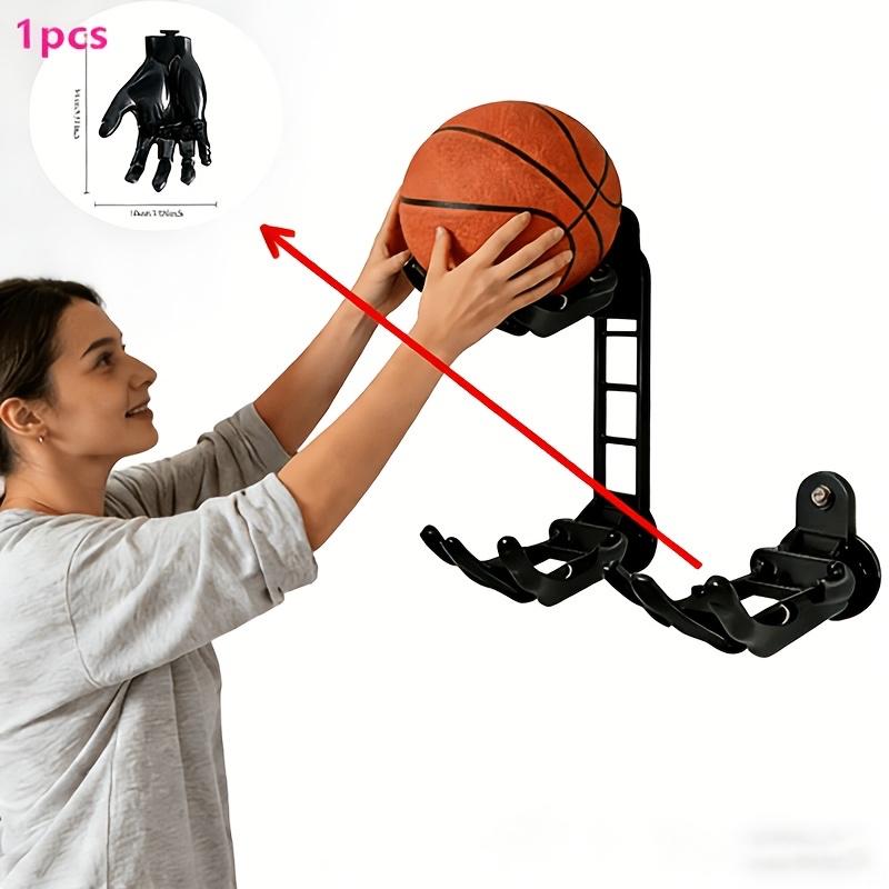 1pc Wall Mounted Basketball Hoop | Space-Saving Vertical Storage for Garages, Caves, Game Rooms - Durable, Easy-To-Install Multi-Ball Display for Players, Coaches