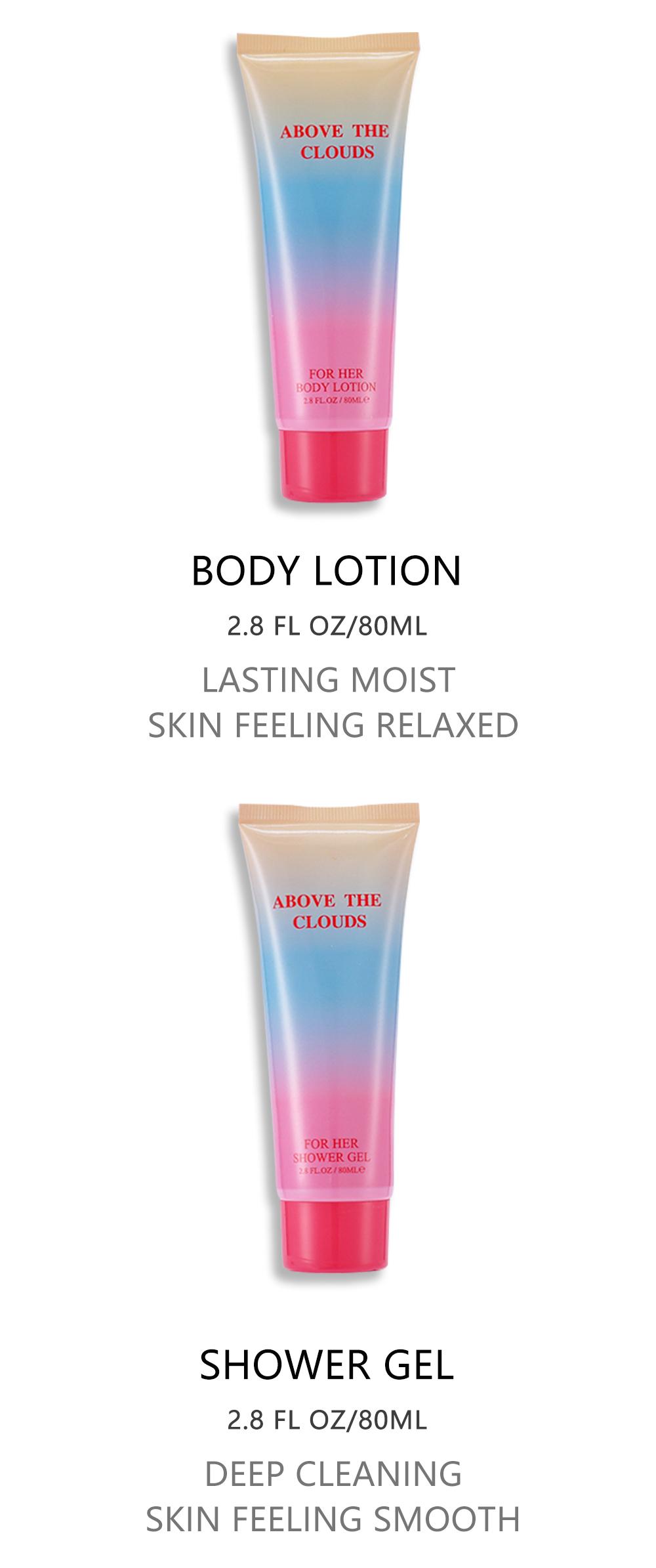 Bath and Body Gift Set for Women & Girls 1.7fl.oz Eau de Parfum Spray 2.8fl.oz Shower Gel 2.8fl.oz Body Lotion Women's Fragrance Sets POUCH Gift for Women Body Care Travel Set for Birthday Christmas New Year Gifts