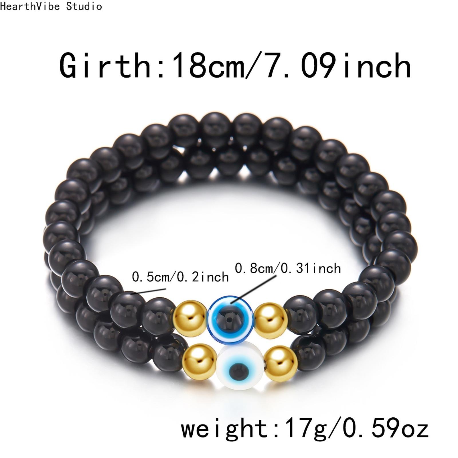 8mm Evil Eye Hematite Beaded Bracelet for Men Women | Unisex StretchEnergy Protection Bracelet, Hypoallergenic Anxiety Relief Grounding Stone Jewelry 8mm Evil Eye Hematite Beaded Bracelet for Men Women | Unisex StretchEnergy Protection Bracelet, Hypoallergenic Anxiety Relief Grounding Stone Jewelry