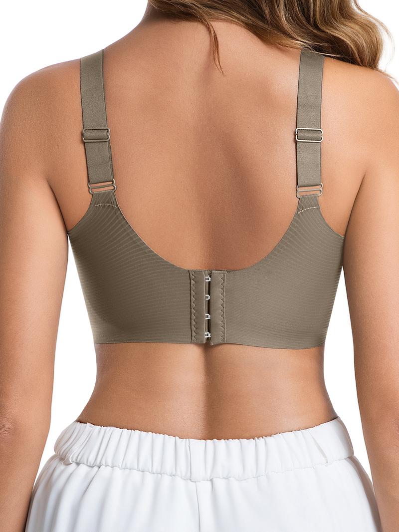 3/4 counts Women's Solid Wireless Bra Comfortable Breathable Push Up Bra, Softness Lightweight Lingerie for All Seasons Womenswear Lingerie for All Seasons, girl,Soft Comfortable Breathable Ribbed Push Up Seamless Bra, gift