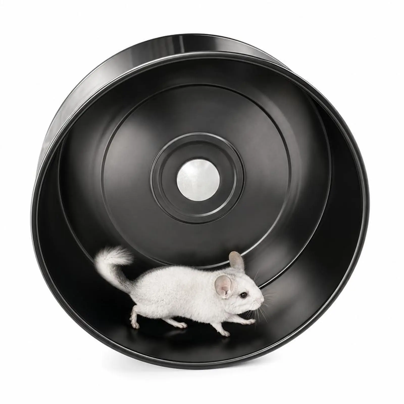 15" Noiseless Aluminum Pet Exercise Wheel for Chinchillas Squirrels Hedgehogs | Anti-Rust Metal Wheel