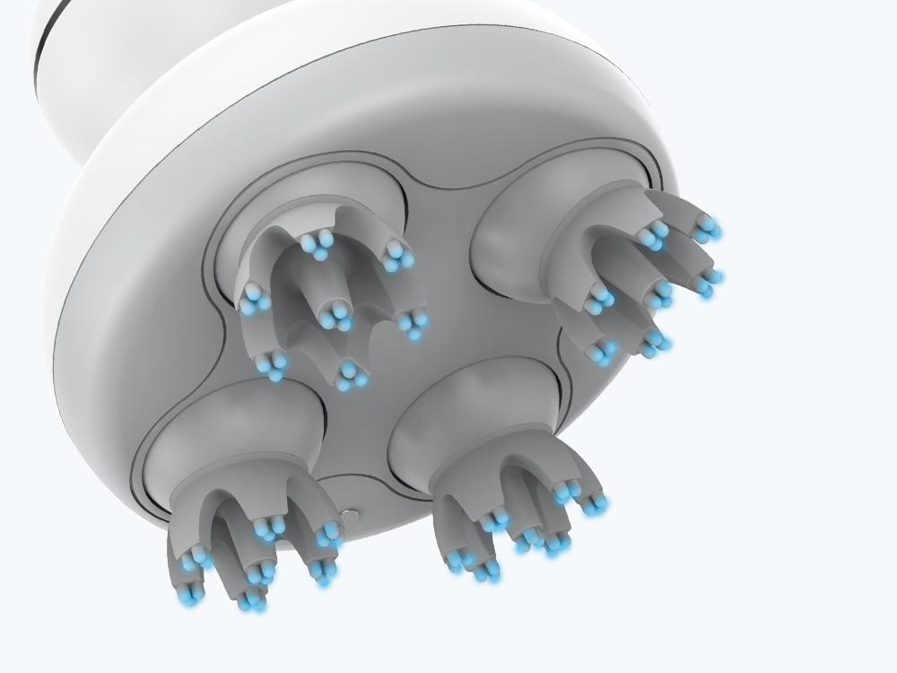 COMFIER Electric Cordless Hair Scalp Massager with Kneading 84 Massage Nodes, Handheld Portable Head Scratcher Massager for Hair Growth, Deep Clean and Stress Relax, Gifts for Men Dad Mom Silicone Relaxing Plug Water Proof Black