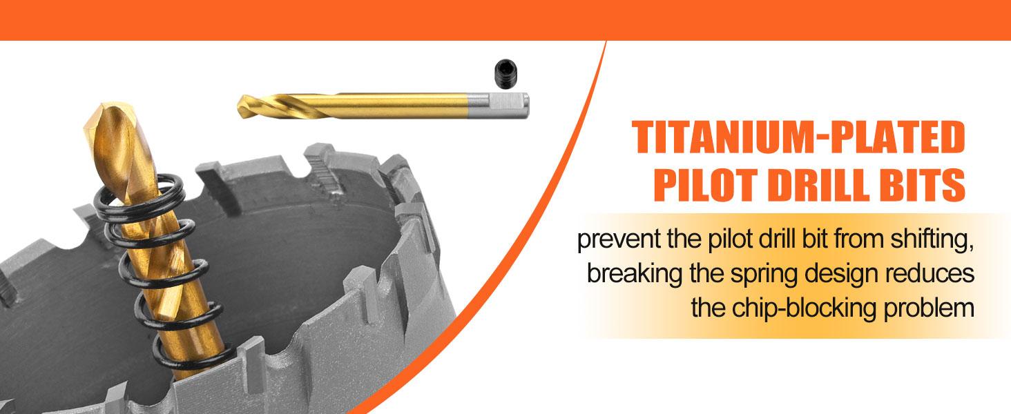 Carbide Hole Saw Kit for Metal TCT 5/8"-2-1/4" Inch Hole Cutter Set, for High Precision Cutting of Stainless Steel, Iron, Copper, Brass