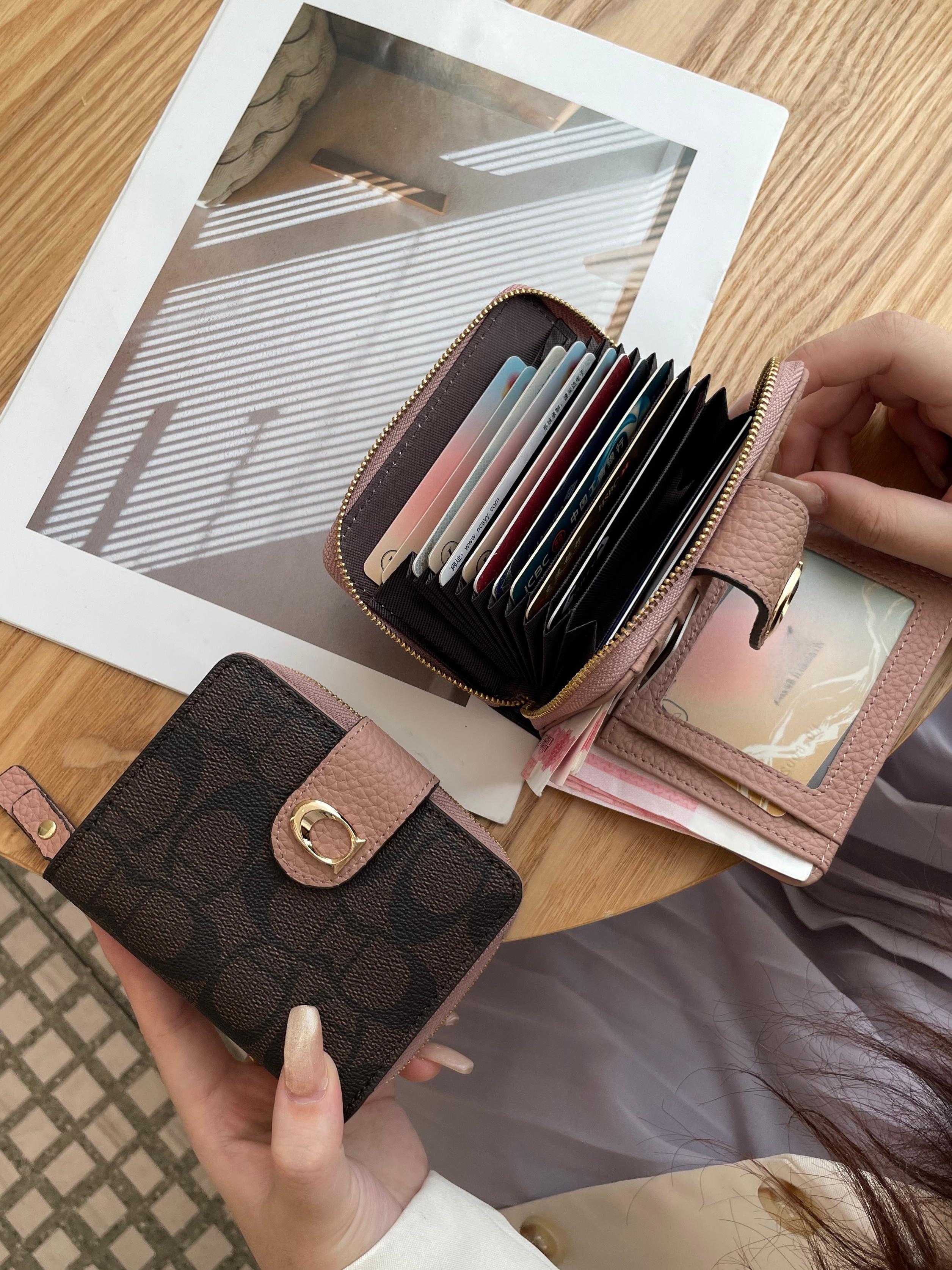 Women's Leather Short Wallet, New Fashion Card Holder, High-End Cowhide Money Clip, Elegant Coin Purse, Stylish Accessories