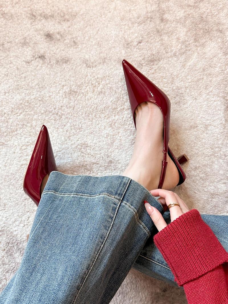 Women's Elegant Solid Color Pointed Toe Classy Stiletto Heels, Fashionable High Heel Shoes for Party, Daily Clothing Decor for Women & Girls, Footwear