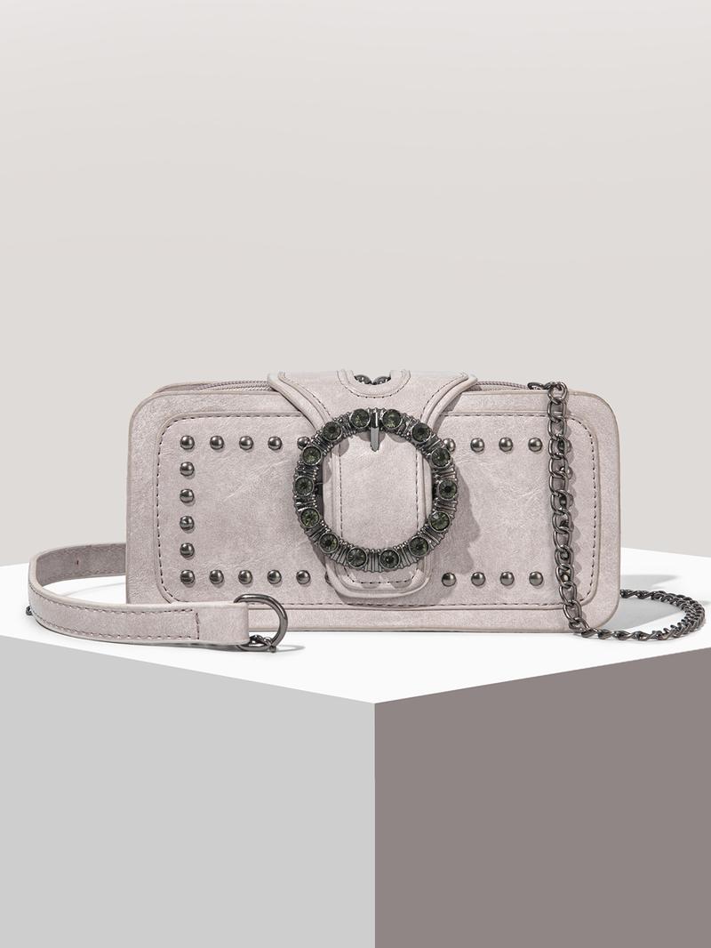 Women's Elegant Chain Strap Crossbody Bag, Fashionable Shoulder Bag for Daily Used, Casual Trendy Versatile High-quality Daily Commuting Bag, Adjustable Crossbody