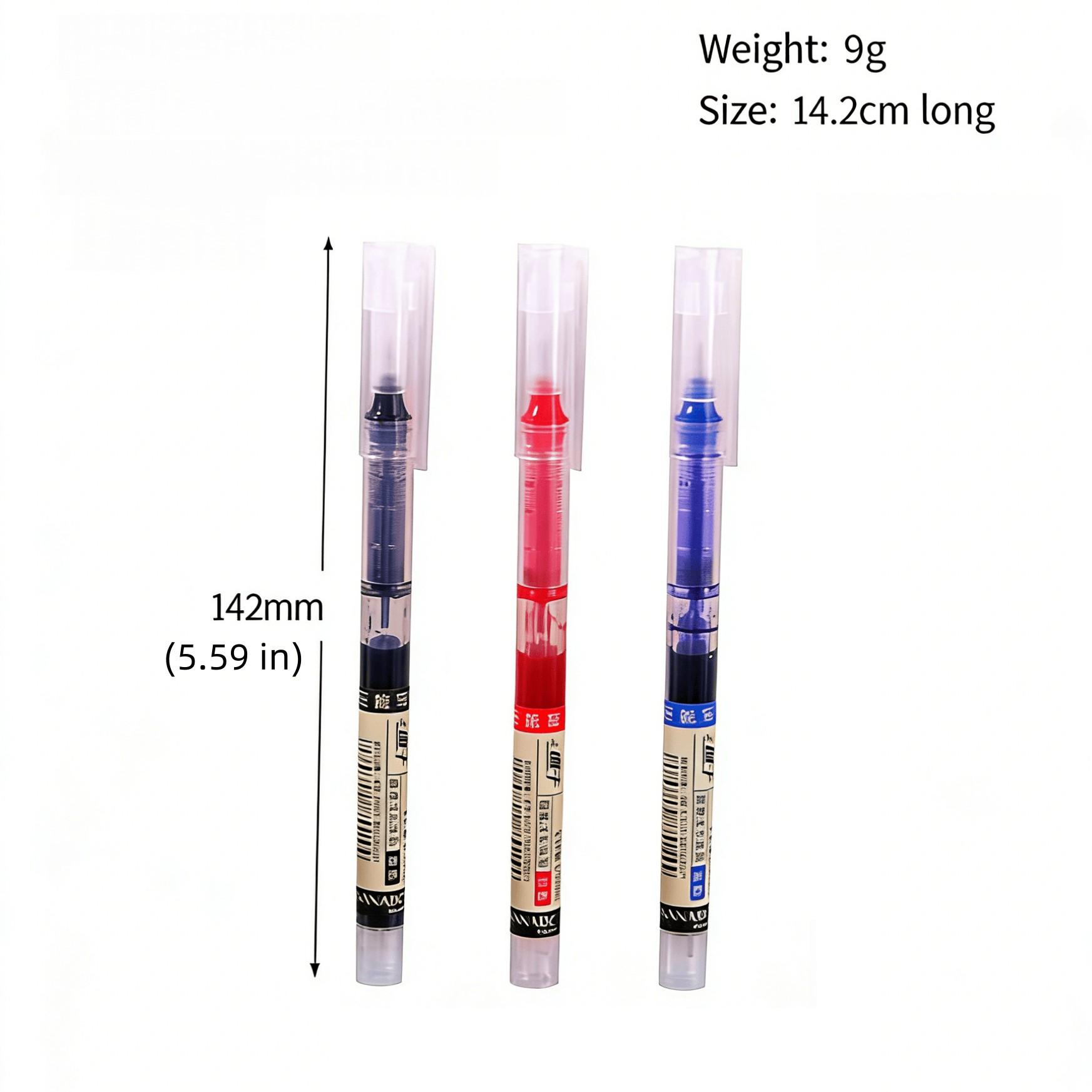 6-Pack Liquid Ink Pens, 0.5mm Needle Tip, Quick-Dry Ink, Large Capacity, Smooth Writing, Ideal for Students and Office Use