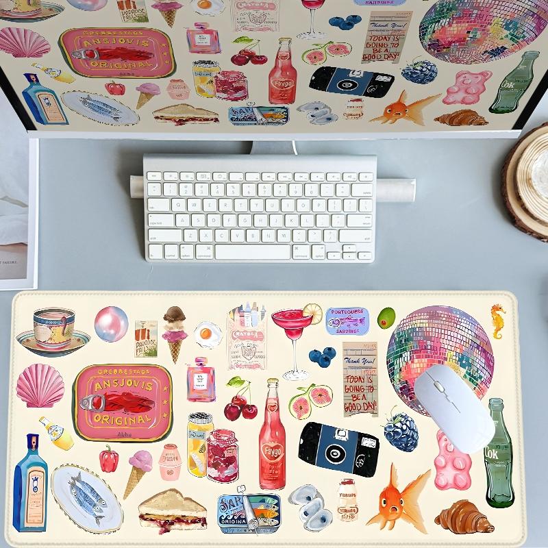 Vintage Sticker - Style Gaming Mouse Pad Extra Large Computer Mouse ...