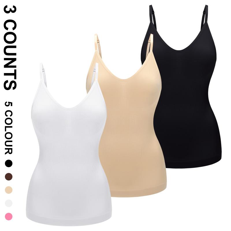 Seamless shaping Camisole tank top for women tummy control slimming cami with scoop neck breathable soft fabric multi color options