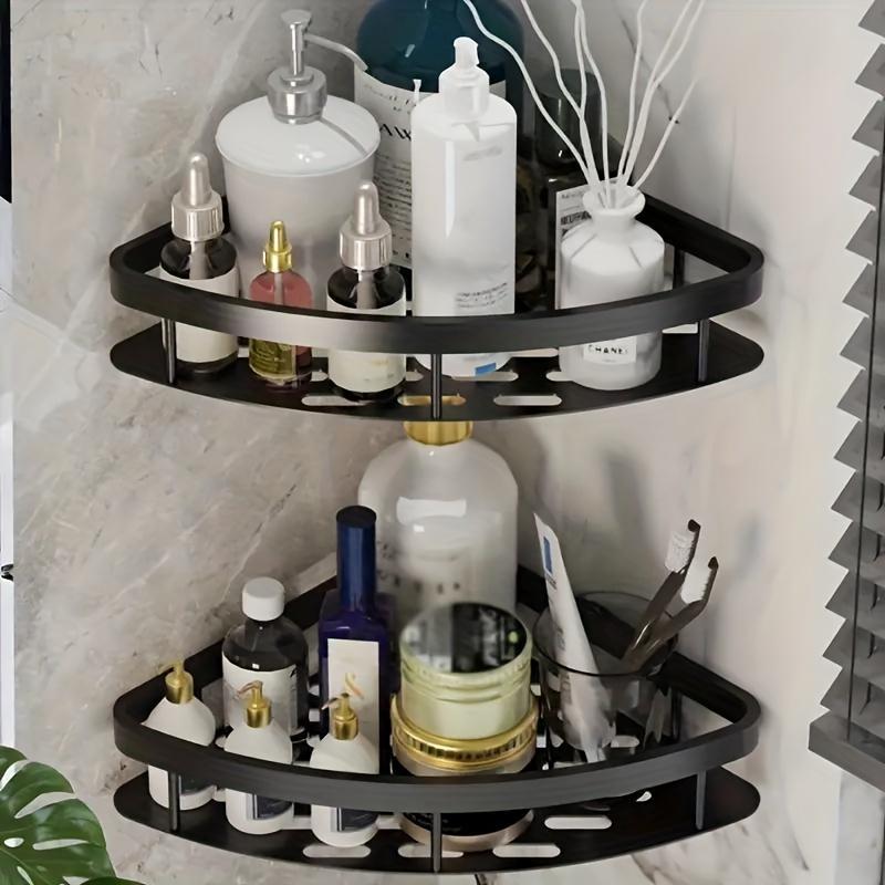 1pc No Drill Bathroom Corner Shelf, Shower Storage Organizer for Shampoo and Bathroom Accessories, Wall Mount Design