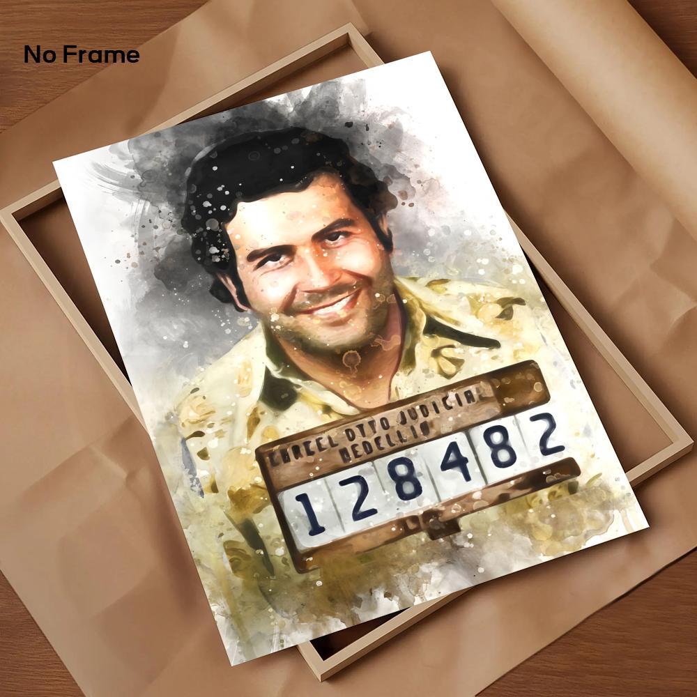 Classic Movie P-Pablo E-Escobar Poster HD Sticky Waterproof Wall Art | High Quality Print Aesthetic Home Living Bedroom Bathroom hallway Decor Trendy Room Decoration | Multiple Size Options Available