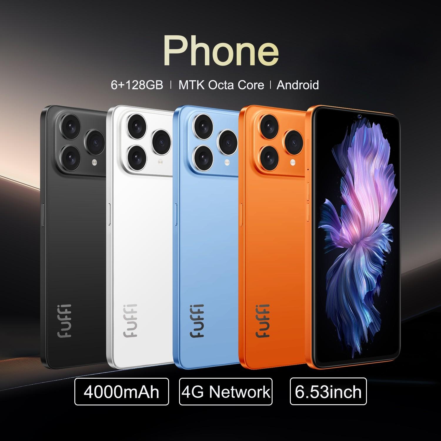 Fuffi Smart Phone, 6.53 Inches, 6+128GB, Android, 4000mah Battery, 4g Network, Dual Sim, Quad-Core Processor, 6gb RAM, Smartphone