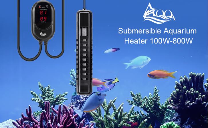 AQQA Submersible Aquarium Heater, Fish Tank Heater,External Temperature Controller LED Temperature Display,Suitable for Saltwater and Freshwater