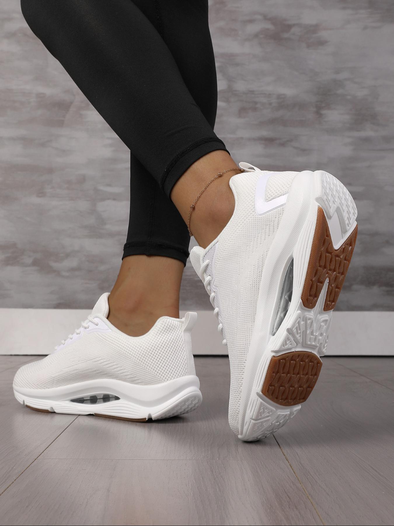 Women's Sporty Lace Up Low Top Sneakers, Casual Comfortable Breathable Running Shoes, All-match Non-slip Sneakers for Daily Wear