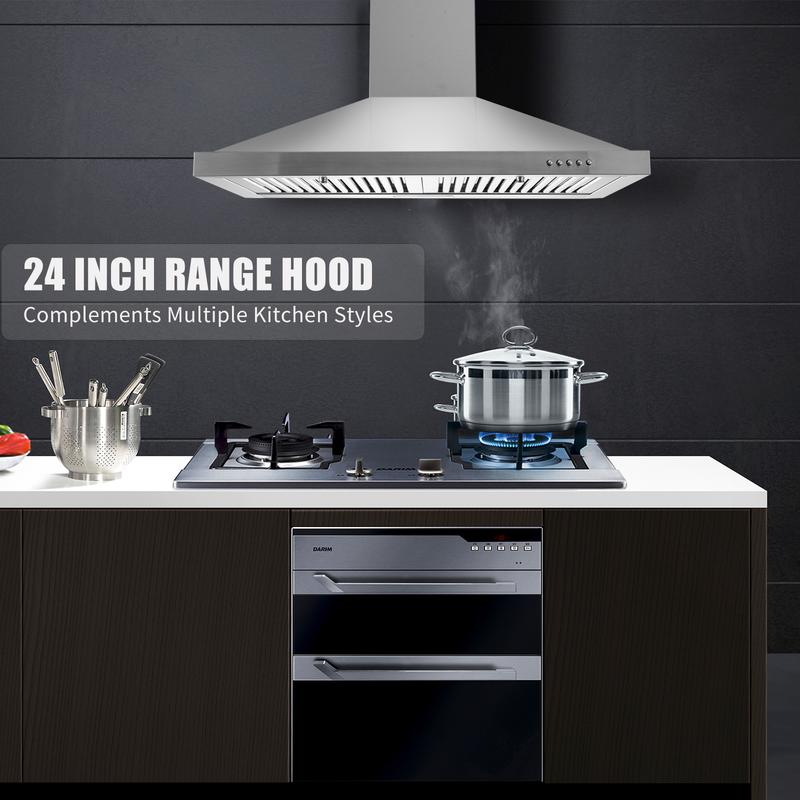 Wall Mount Range Hood 30 inch Kitchen Hood 450 CFM with Ducted/Ductless Touch Control Vent Hood Stainless Steel 3 Speed Exhaust Fan ZMG-0160B Appliance Filter Household Durable Wall Mount Range Hood 30 inch Kitchen Hood 450 CFM with Ducted/Ductless Touch Control Vent Hood Stainless Steel 3 Speed Exhaust Fan ZMG-0160B Appliance Filter Household Durable