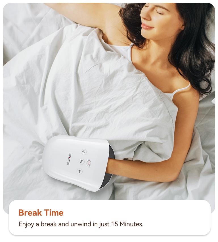 [Hot Selling] CINCOM Portable Hand Massager, Cordless, Advanced Airwave Technology, Customized Mode & Heating Function, Long-Lasting Battery Life, Auto-Off Feature, Perfect for Daily Relaxation, Comfort, White, Ideal Gift for Christmas & Birthday