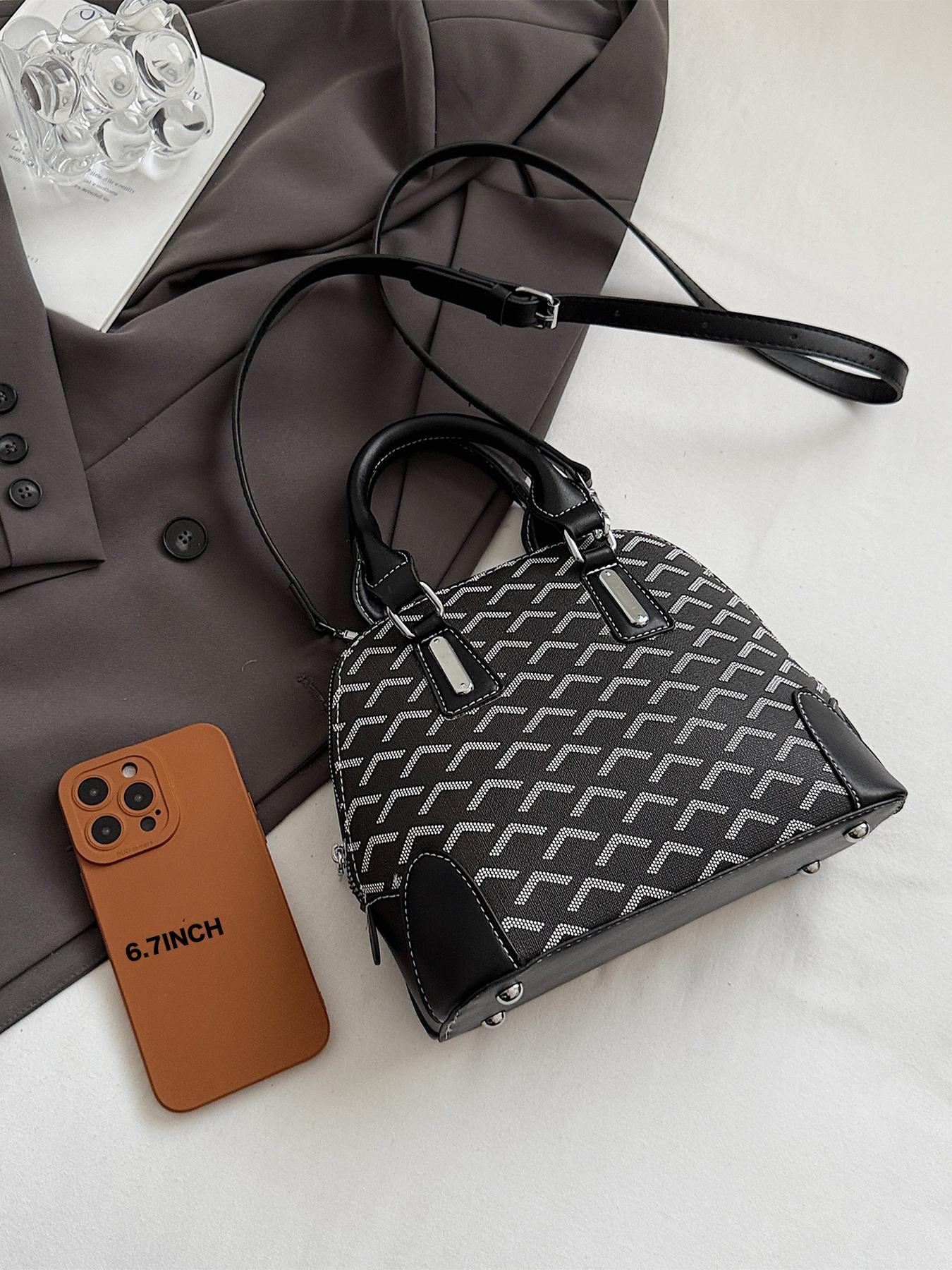 Elegant Wave Pattern Shell Bag, Classic Handbag for Women, Hobo Shoulder Bag, Fashionable Crossbody Shoulder Bag, All Season Casual Style, Crossbody Purse, Pu Tote Satchel