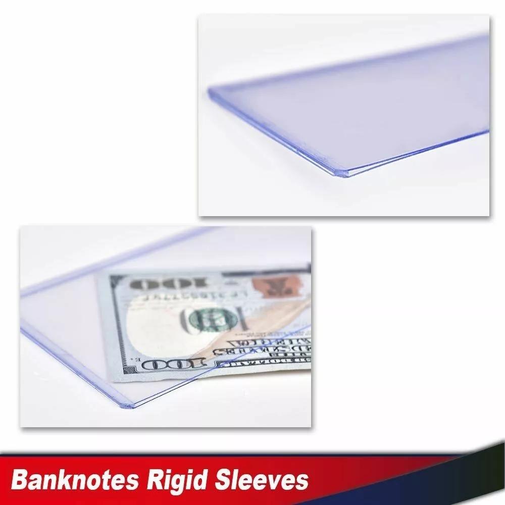 25pcs Banknotes Rigid Sleeves For Modern Size US Currency Notes Topload Holders H/P,Fit For Modern Currency Notes Topload Holders 25 Banknote Rigid Sleeves Protecto Upgraded Version