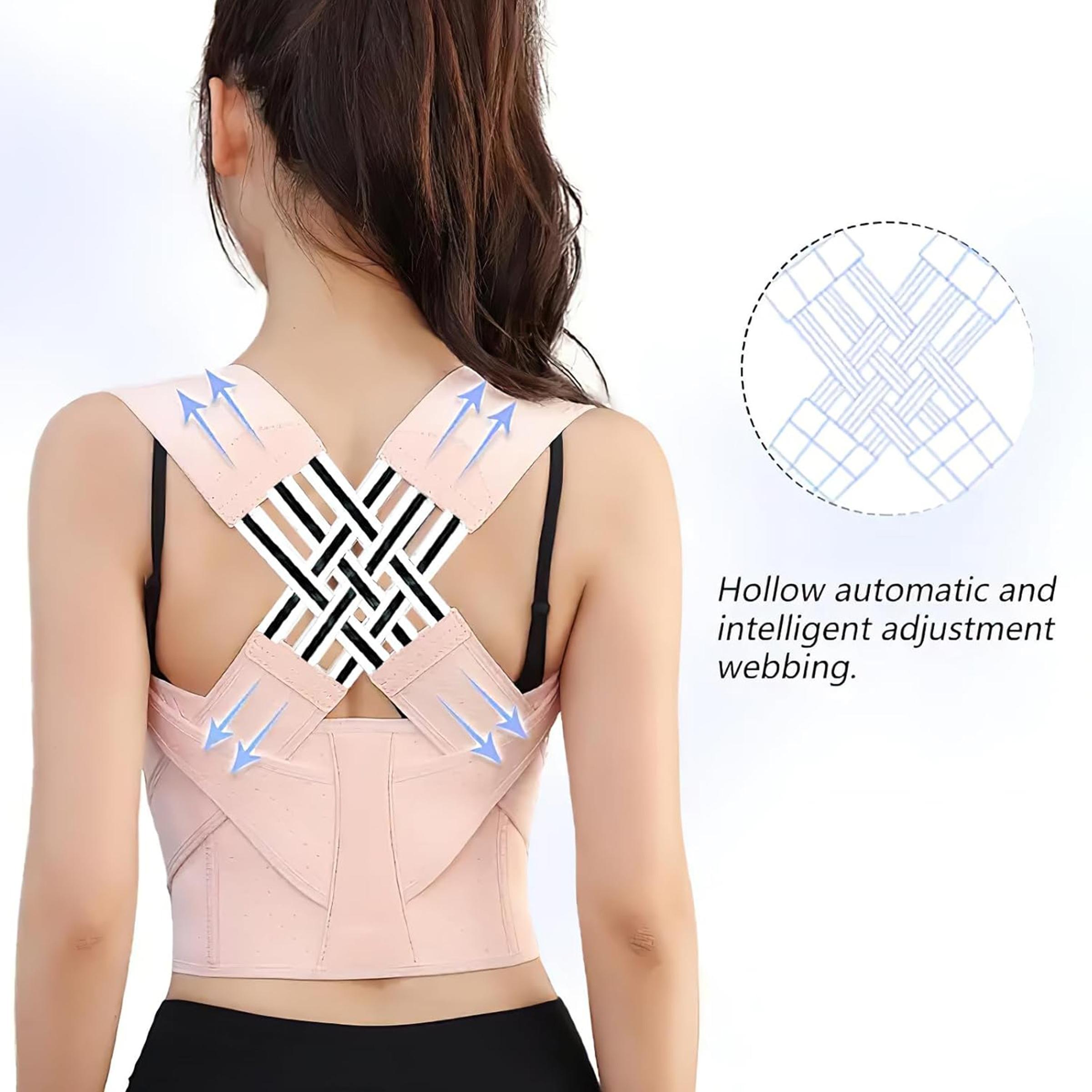 Back Brace for Posture Correction, Posture Straightener, Adjustable Adult Back Support Belt for Waist and Lumbar Support, Helps Prevent Scoliosis, Comfortable Fit, Posture Strap