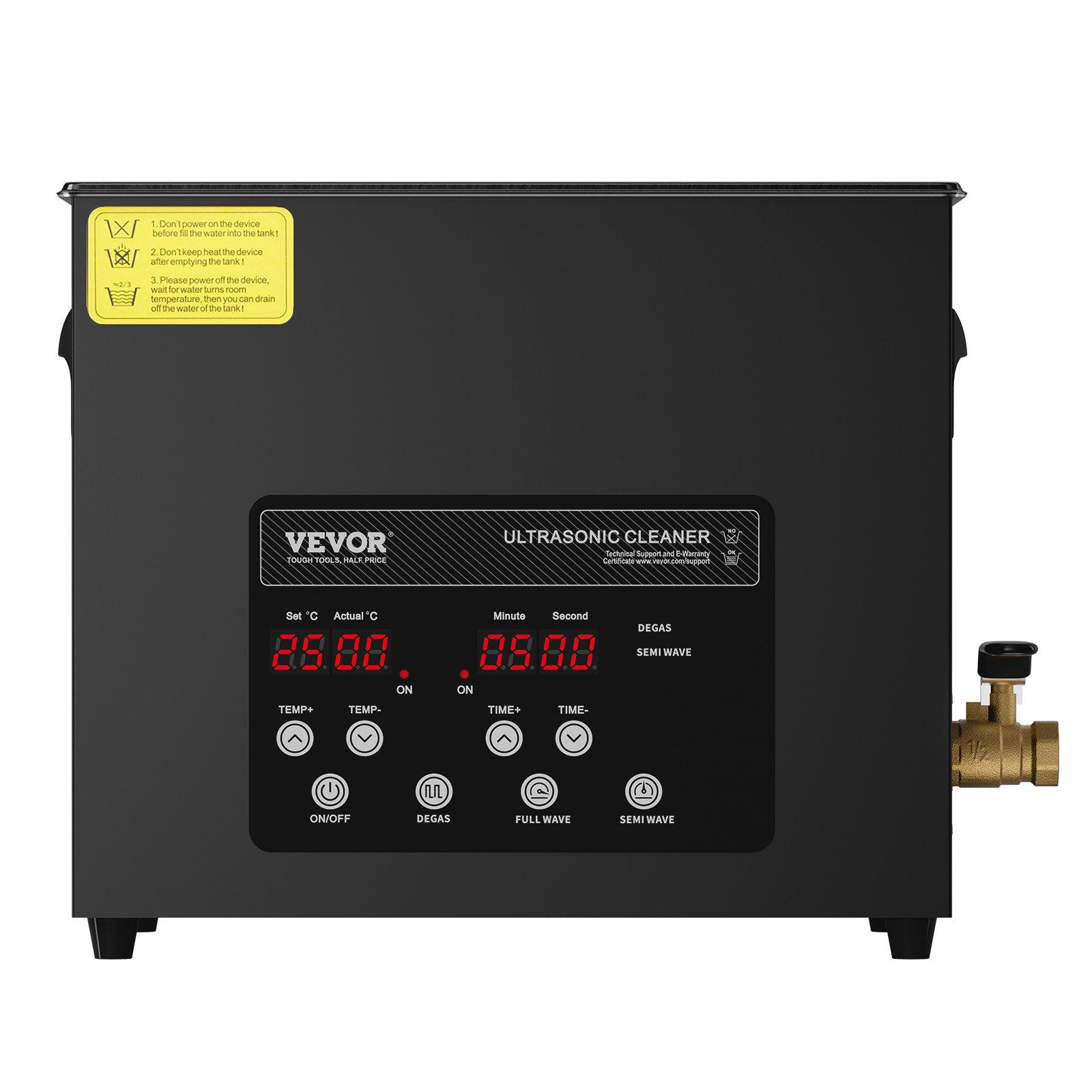 fathersdaygift  VEVOR 10L Ultra Sonic Cleaner, 240W Digital Ultrasonic Cleaning Machine with Gentle Mode Upgraded Degassing, 40kHz Industrial Ultrasound Cleaner with Heater Timer for Retainer, Jewelry, Tools