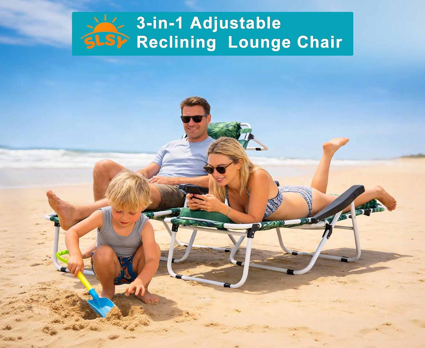SLSY Portable Folding Beach Chair, Tanning Chair with Face Hole,5-Position Adjustable Reclining Beach Lounge Chair, for Beach, Poolside, Patio, Lawn, Home SLSY Portable Folding Beach Chair, Tanning Chair with Face Hole,5-Position Adjustable Reclining Beach Lounge Chair, for Beach, Poolside, Patio, Lawn, Home