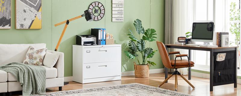 Letaya 3 Drawer File Cabinets with Lock,Metal Lateral Filing Cabinets for Home Office Organization Hanging Storage Letter/Legal/F4/A4(Assembly required)