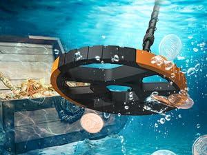 GoGonova Metal Detector for Adults & Kids, Waterproof Metal Detectors with High Accuracy Lightweight 8" Search Coil, All Metal & Disc Modes for Junior & Youth Gold Detector