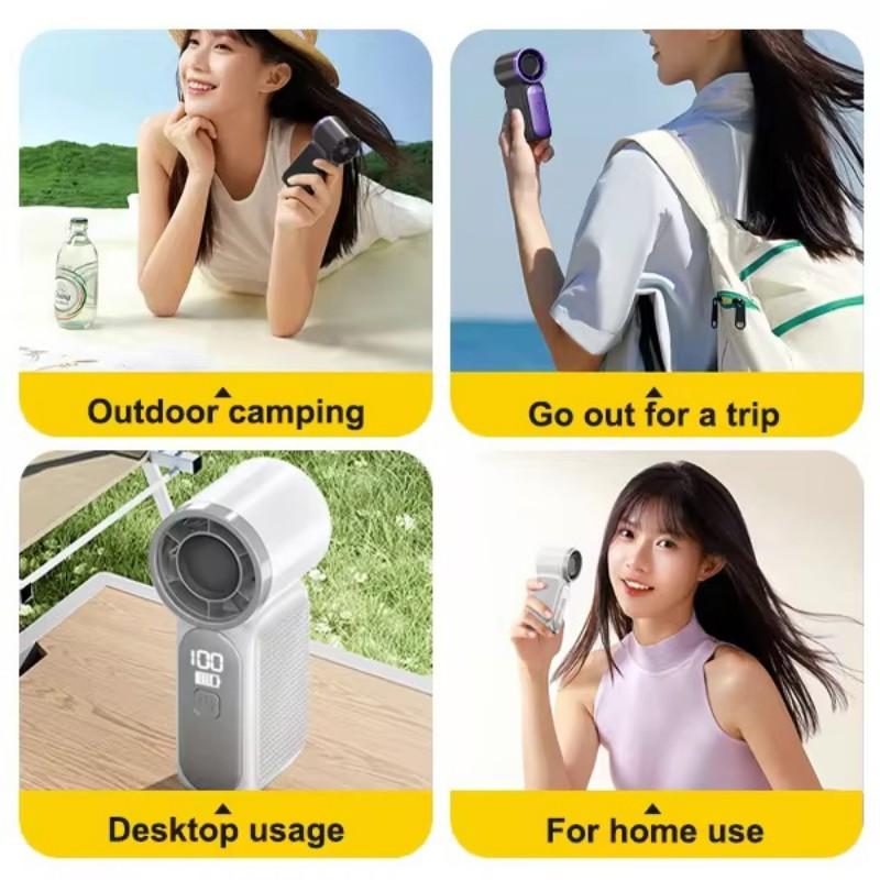 Mini Handheld Fan, Small Purse Fan for Women, Pocket Fan, Makeup Fan, High-Speed Turbo, 6-Gear Adjustable with LED Display, USB Fans, USB Rechargeable, Portable Fan for Travel, Outdoor, Girls   Valentine's Day gift