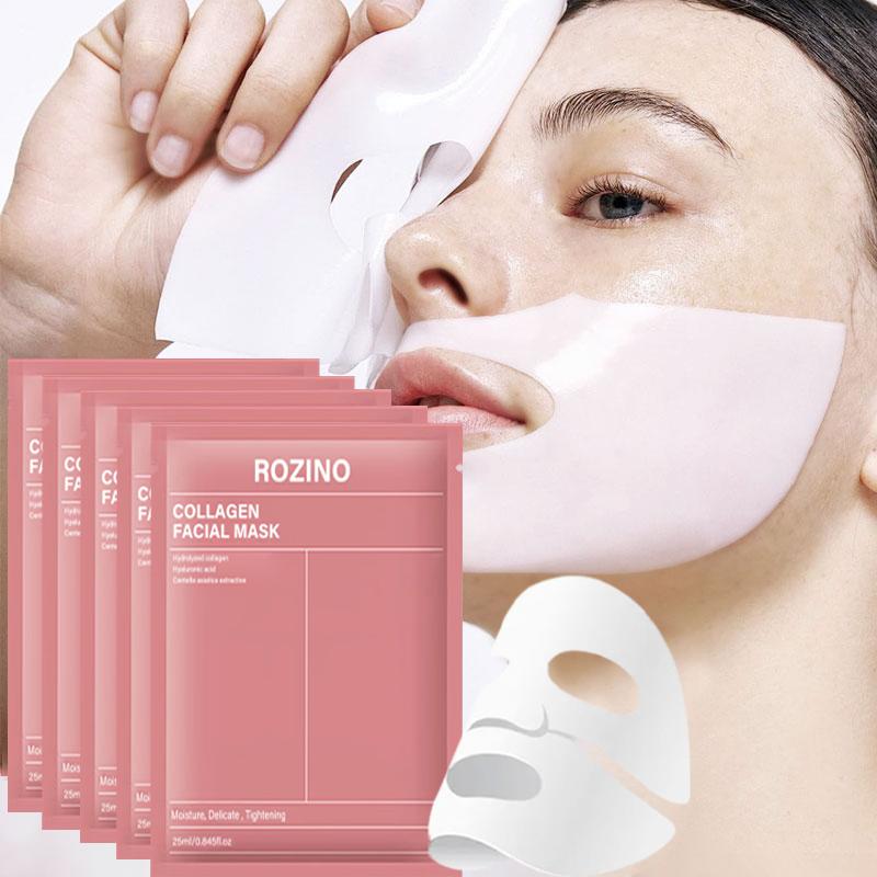 Biological collagen facial mask - moisturizing, pore shrinking, and tightening - enhance skin moisture, shrink pores, enhance elasticity, and glow youthful beauty facial mask
