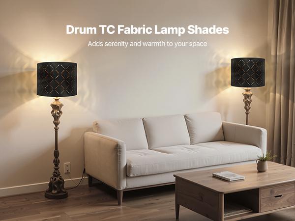 VEVOR Drum Lamp Shade 2 Set, 13 in Topx 13 in Bottomx 10 in High, Medium Drum Lampshade with Harp, Replacement Lamp Shade for Table Lamps Floor Lamps Pendant Lights, Black Diamond Hollow Design VEVOR Drum Lamp Shade 2 Set, 13 in Topx 13 in Bottomx 10 in High, Medium Drum Lampshade with Harp, Replacement Lamp Shade for Table Lamps Floor Lamps Pendant Lights, Black Diamond Hollow Design