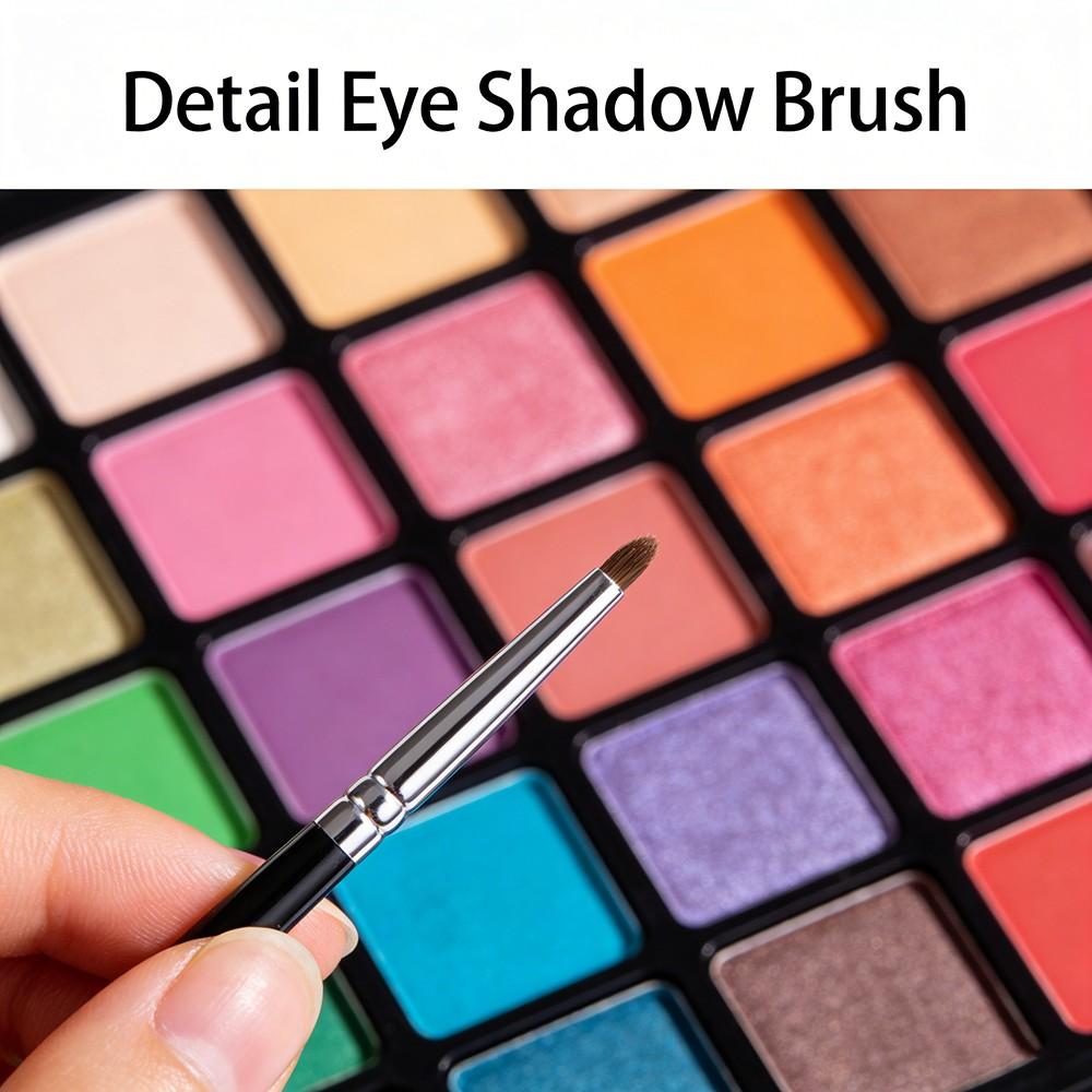 Detail Eye Shadow Brush, Makeup Brush for Smudge Eyeliner, Horse Hair Round Head, Precise Eyeshadow Makeup Tool, 1pcs