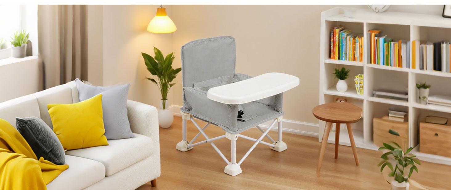 Portable Pop 'N Sit Booster ChairPortable Baby Booster Seat with Tray | Travel-Friendly, Easy to Clean & Secure | Perfect for Home, Beach, Camping, or Dining Out silla alta de bebe Lightweight washable high chair