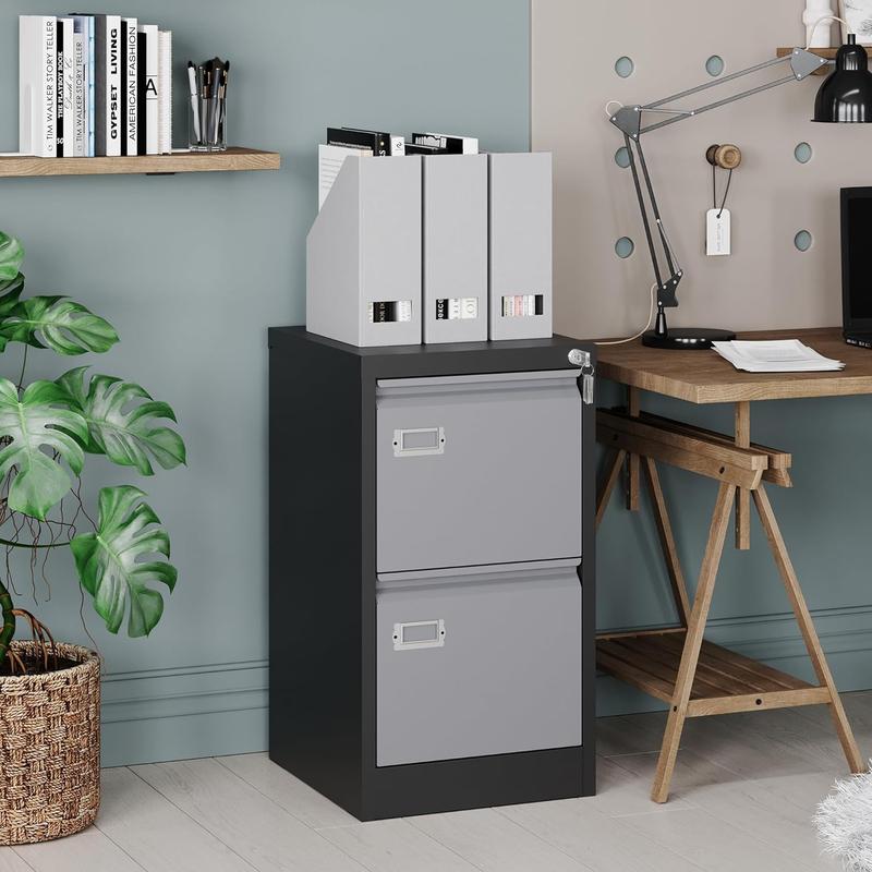 Letaya Mobile File Cabinet with Lock,2 Drawer Under Desk Metal Rolling Filing Cabinets for Home Office Organizer Letters/Legal/A4(Required Assemble) Letaya Mobile File Cabinet with Lock,2 Drawer Under Desk Metal Rolling Filing Cabinets for Home Office Organizer Letters/Legal/A4(Required Assemble)