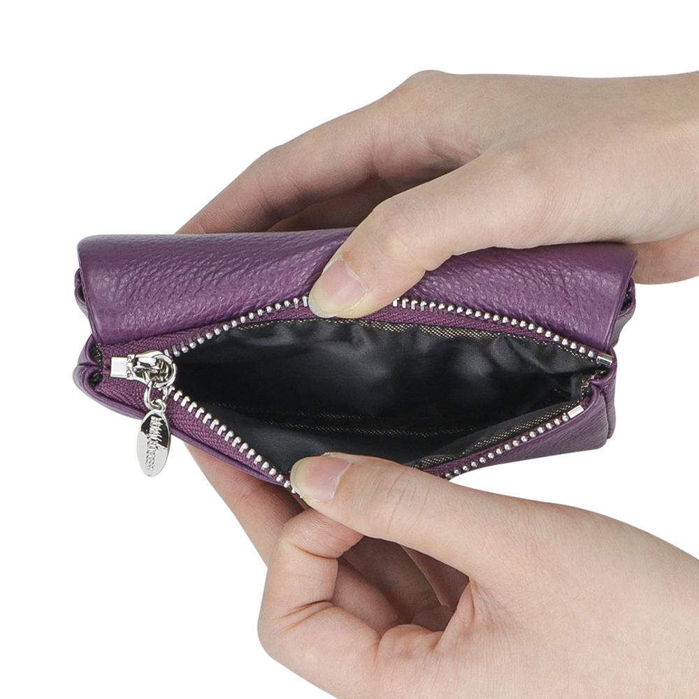 Royal Bagger RFID Blocking Women's Short Wallet Genuine Leather Multi-card Slots Card Holder Trifold Purse Magnetic Opening 2063 SpringStatements