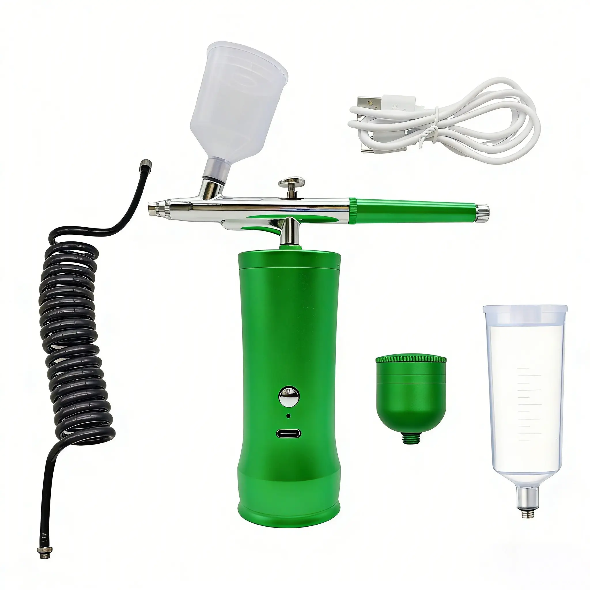 Portable Electric Airbrush, Nail Art Air Pump Compressor, Model Coloring Tool, Hardware Spraying Paint Repair Kit