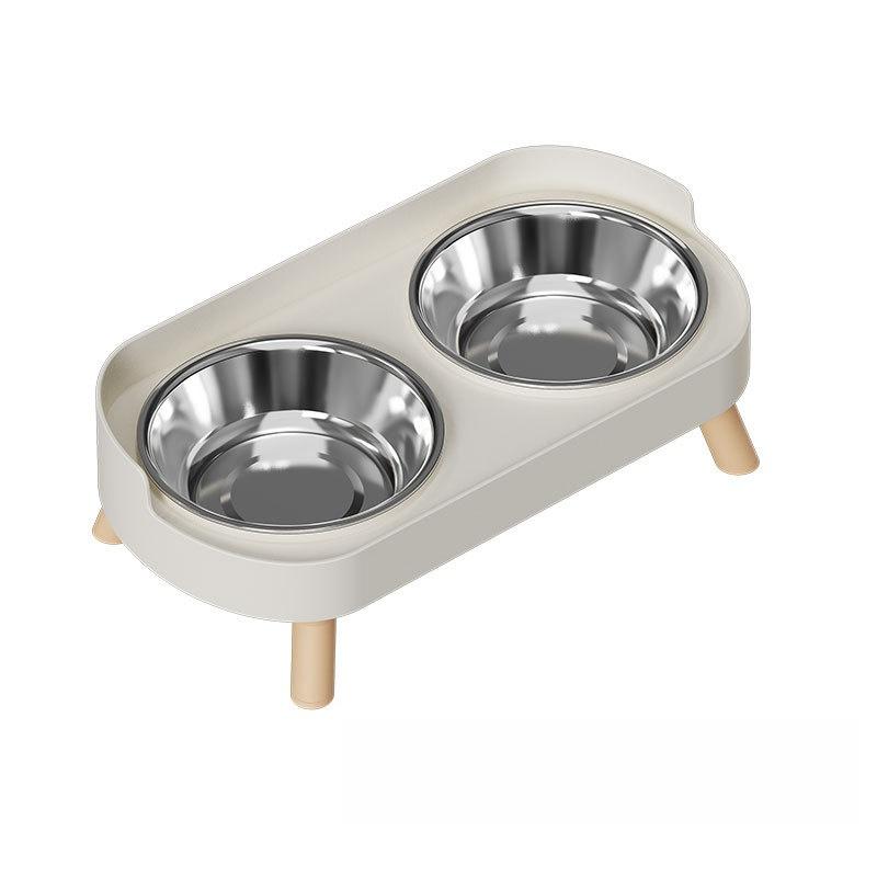 Cat Feeder 2-In-1, Stainless Steel Non-Slip Dual Bowl, Easy Clean, Multiple Colors, Perfect Gift, Anti-Tip Pet Food and Water Dish