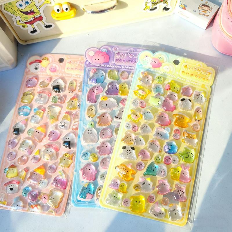 1PC soft and cute cartoon 3D sticker made from eco-friendly materials. Its fresh and sweet style is perfect for DIY phone case decoration. You can also stick it on water bottles, toys, refrigerators, and phones.
