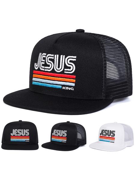 Unisex Jesus Hip-Hop Baseball Cap, Adjustable Outdoor Sun Protection Hat, Casual Cartoon Design for Spring & Fall Travel