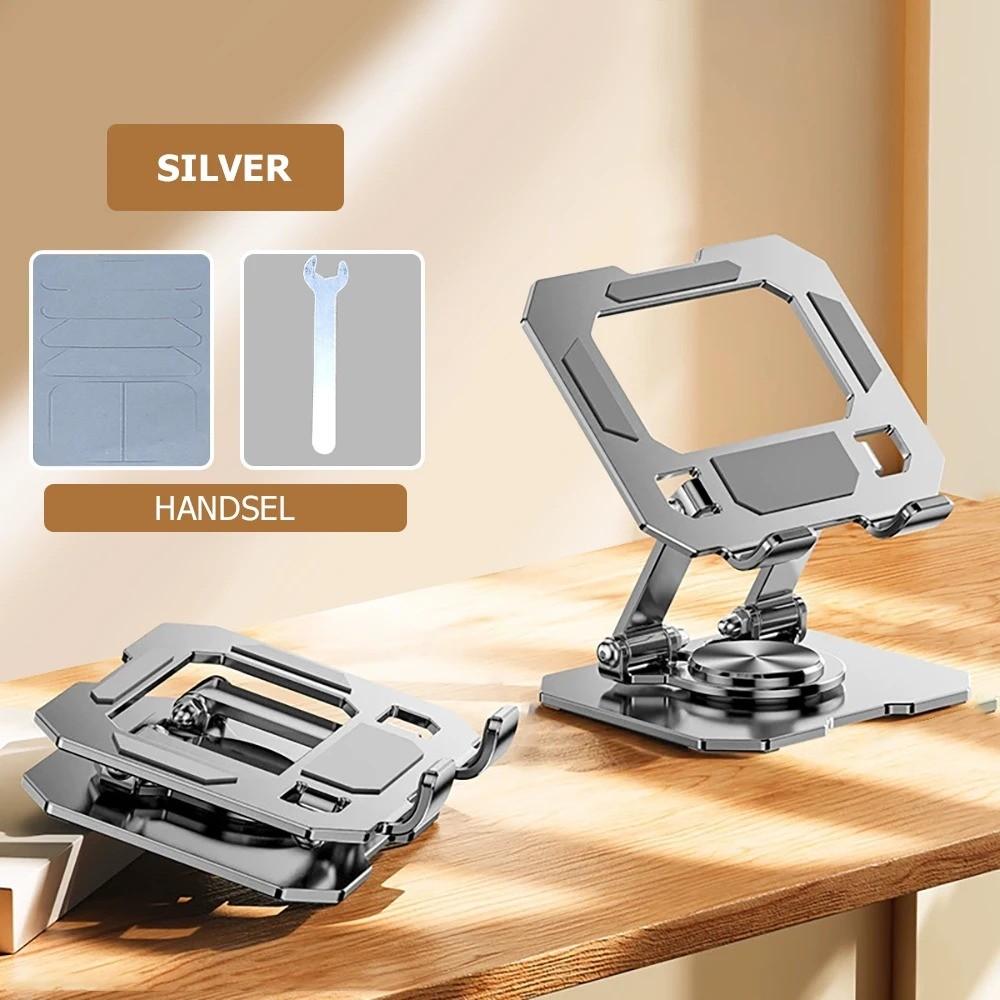 360 Degree Metal Desktop Stand, Foldable and Adjustable Ergonomic Design, Durable Aluminum Alloy Structure, Ideal for Office Use, Portable Laptop Stand, Computer Stand