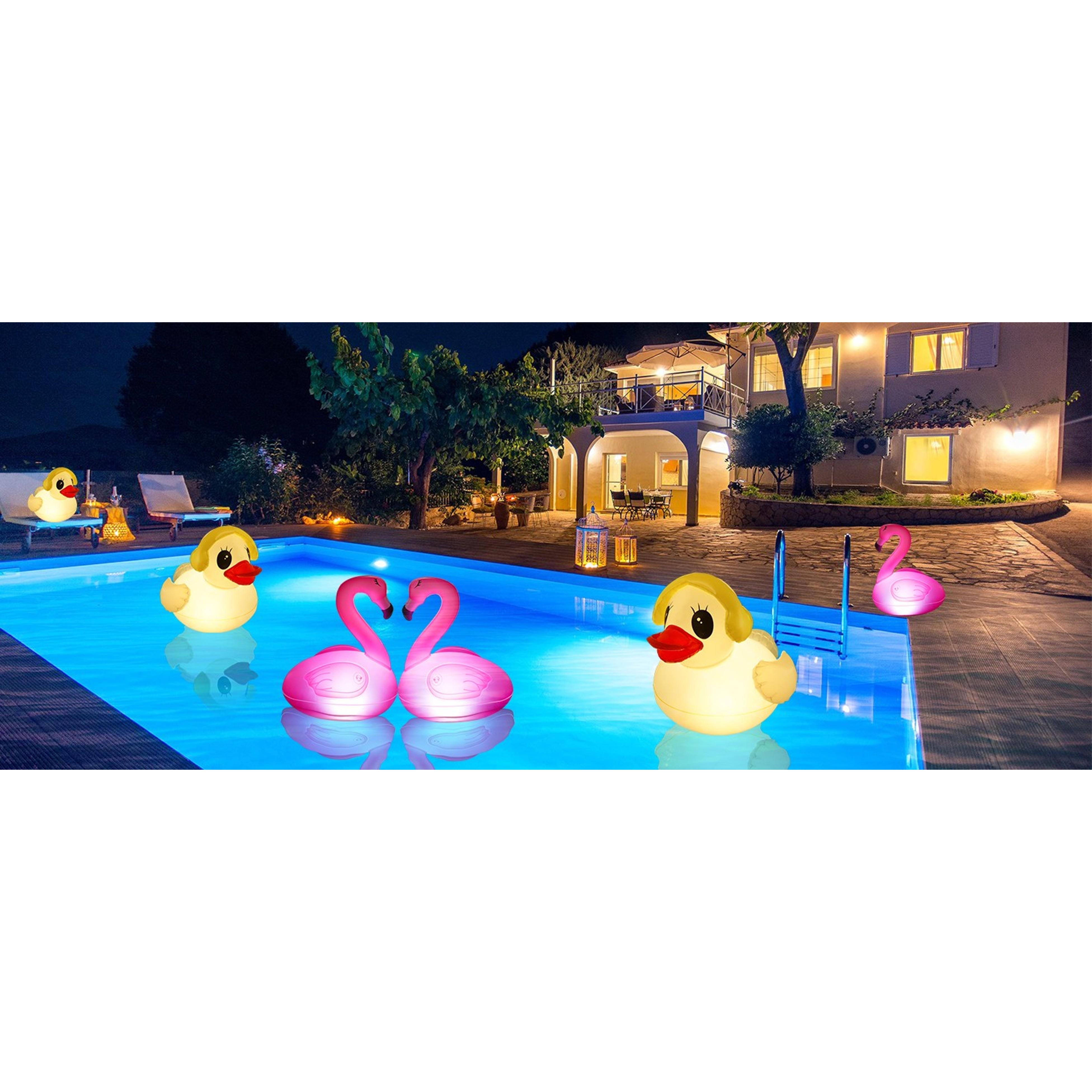 2 Pack Solar Floating Flamingo Pool Lights, Waterproof Glow in The Dark Inflatable Solar Powered Flamingo Lights for Swimming Pool Party Garden Patio Outdoor Decor 2 Pack Solar Floating Flamingo Pool Lights, Waterproof Glow in The Dark Inflatable Solar Powered Flamingo Lights for Swimming Pool Party Garden Patio Outdoor Decor