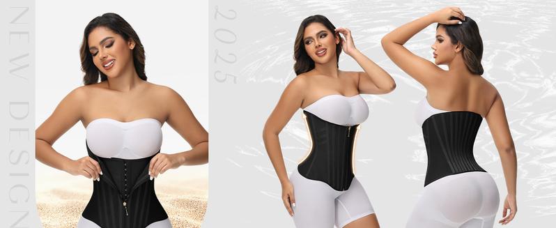 SHAPESHE Waistband for Women 2-Layer Waist Shapewear Corset Sport Workout Band