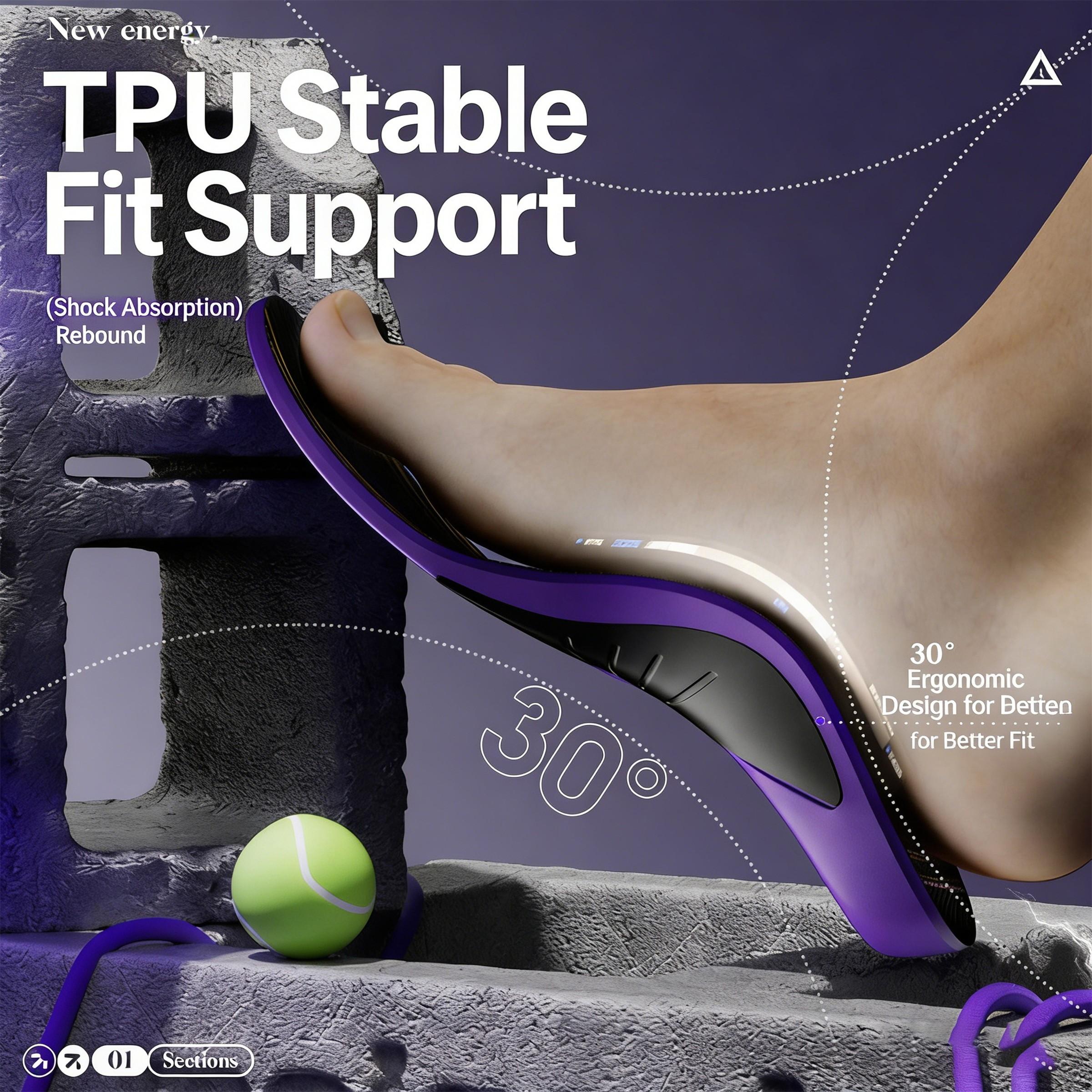 Pain Relief Orthotic Inserts, High Arch Support Insoles for Flat Feet, Work Boots Cushions, Absorbs Impact, Unisex