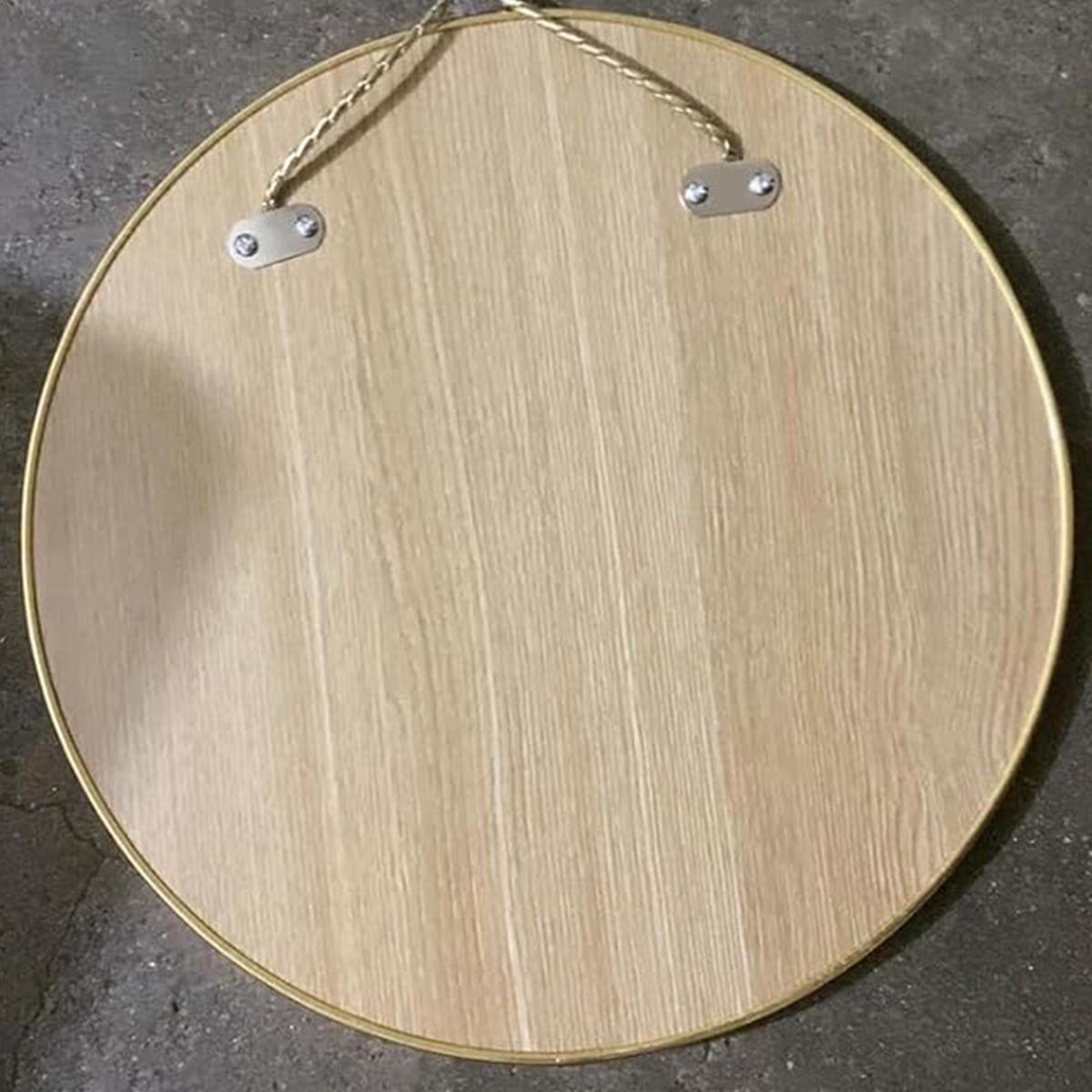 European Style Wall-Mounted Round Decorative Mirror, Resin Material, Bathroom Vanity Decoration, Home Art Accessory, Gift Idea