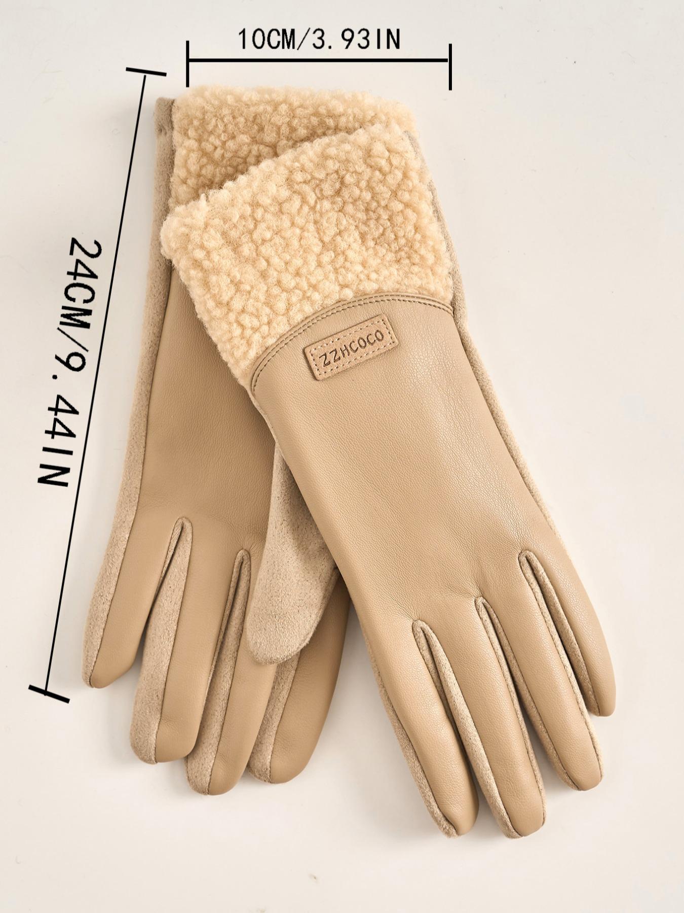 Winter Thermal Gloves for Men & Women, Touchscreen Waterproof Windproof Cycling Gloves, Thick Fleece Lined Outdoor Motorcycle Gloves, Motorcycle Riding Gloves