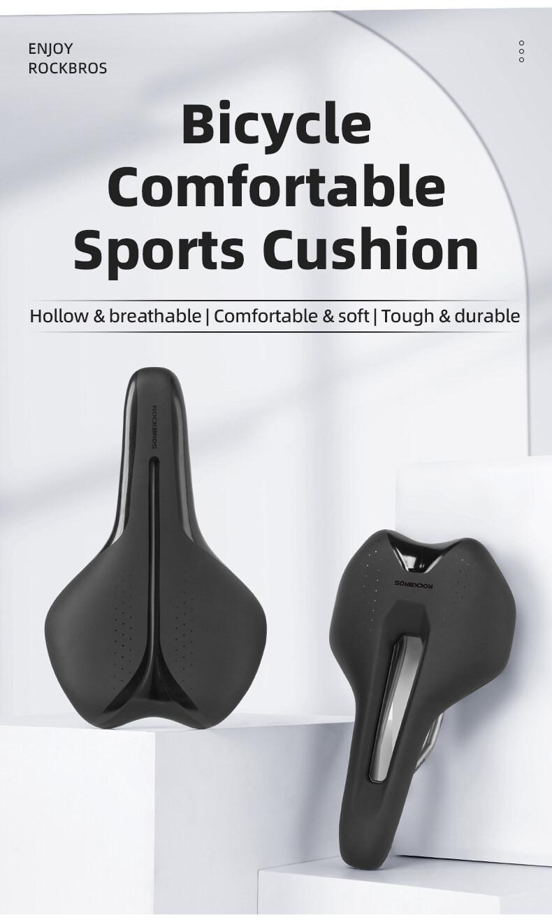 ROCKBROS Bicycle Saddle Ultralight Hollow Shock-Absorbing MTB Road Bike Seat
