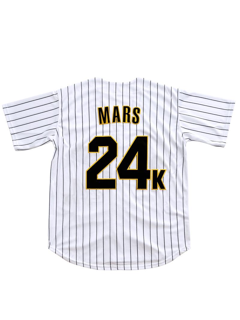 Hooligans 'Mars' 24K Baseball Jersey Men White Red Embroidery Festival Shirts Gift Party S~3XL Hooligans 'Mars' 24K Baseball Jersey Men White Red Embroidery Festival Shirts Gift Party S~3XL