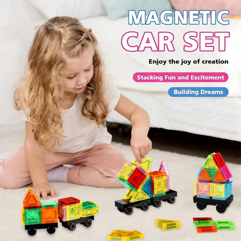 Mini Magnetic Building Blocks Kids Toy in Portable Box, Magnetic Building Set, Stem Learning & Creative Construction Ideal for Boys & Girls Birthday Gifts