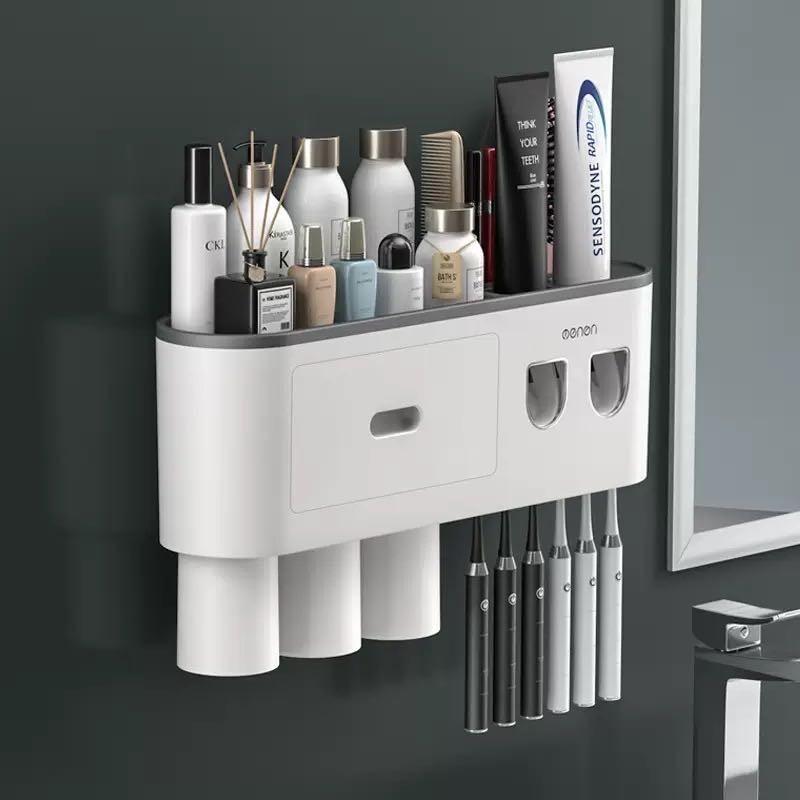 Automatic Toothpaste Dispenser, Toothbrush Holder, Bathroom Essentials, Convenient Morning Routine Tool, Space-Saving Design