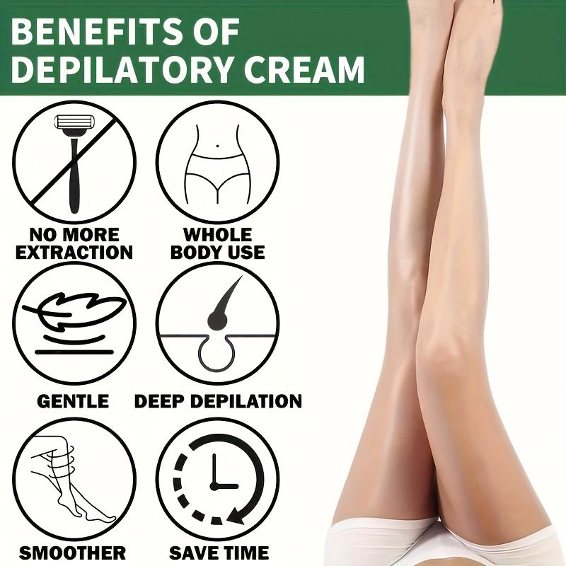 Rozino Coconut Oil Hair Removal Cream - Mild Formula for Easy Hair Removal - Gentle Wax for Sensitive Skin - 100g Container Body Care Cosmetic