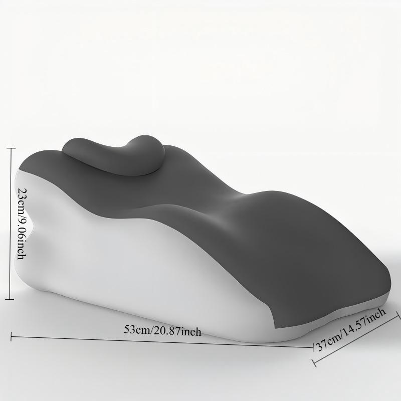 Dual-Person Lumbar Support Pillow with Small Cushion, Multi-Position Back Curve Pad, Curved Supportive Backrest, Washable, Durable, Sofa Bed Headrest, Bed Backrest Dxz-24
